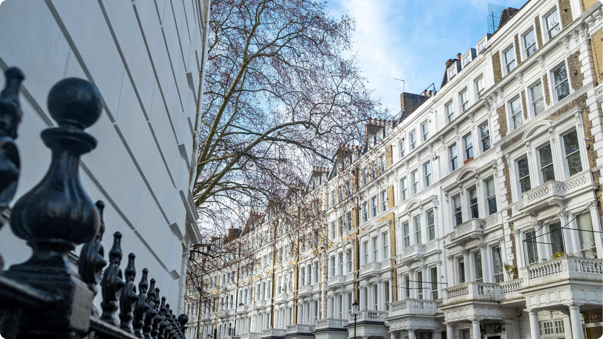 Historic london street and buildings