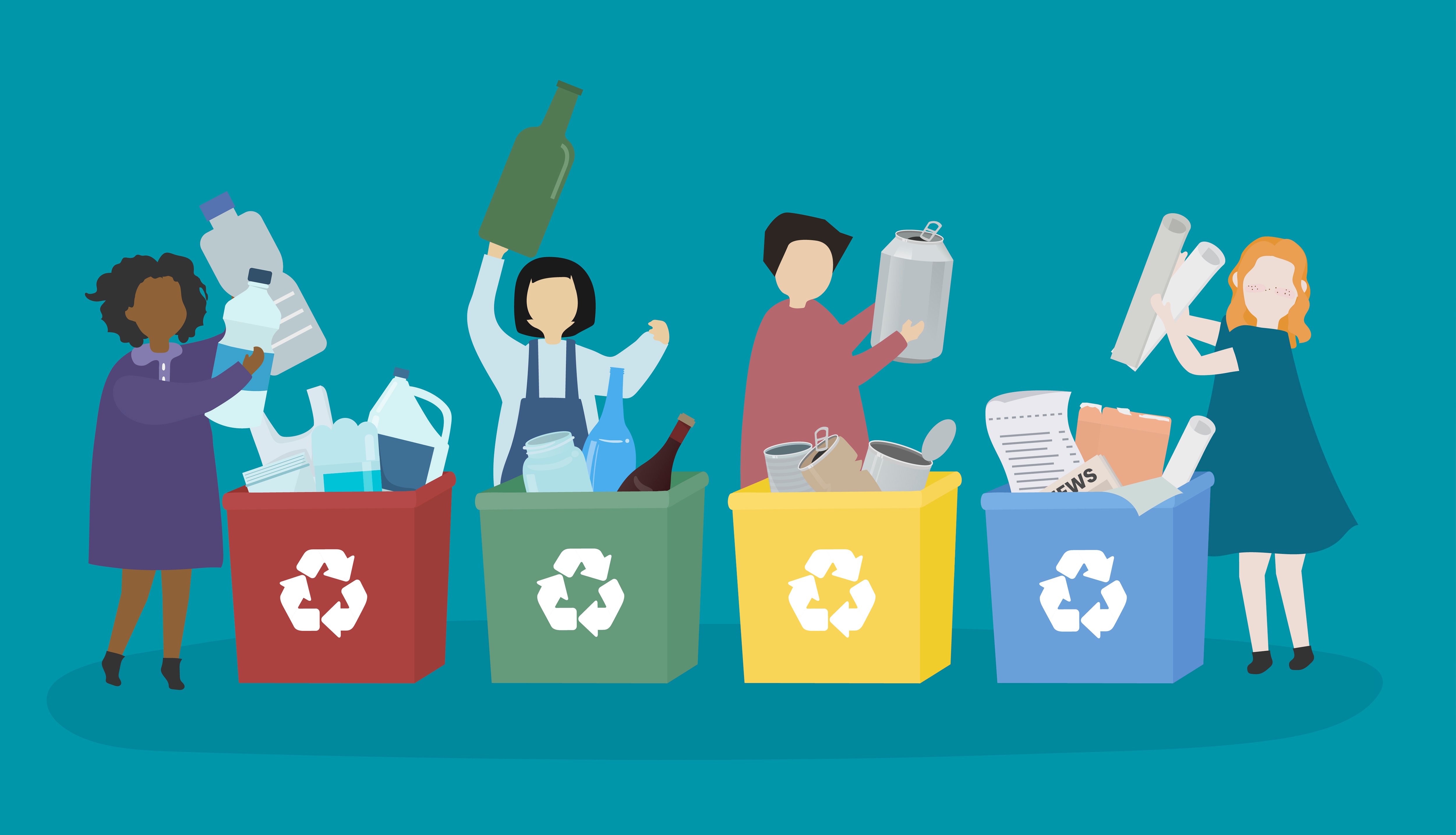 Simpler Recycling vector image