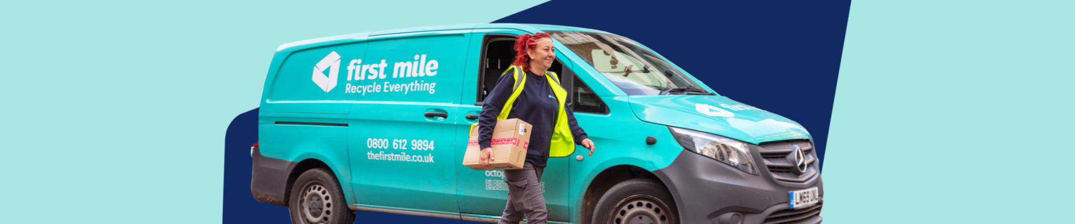 Delivery women out a van