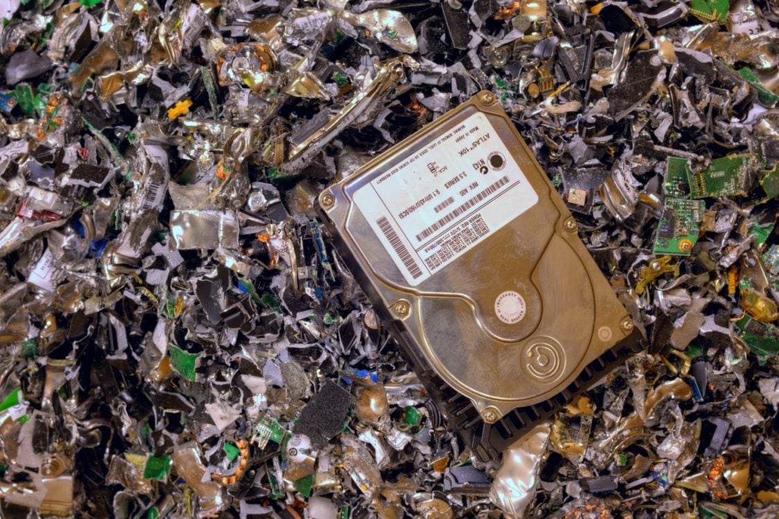 data shredding paper and hard disk