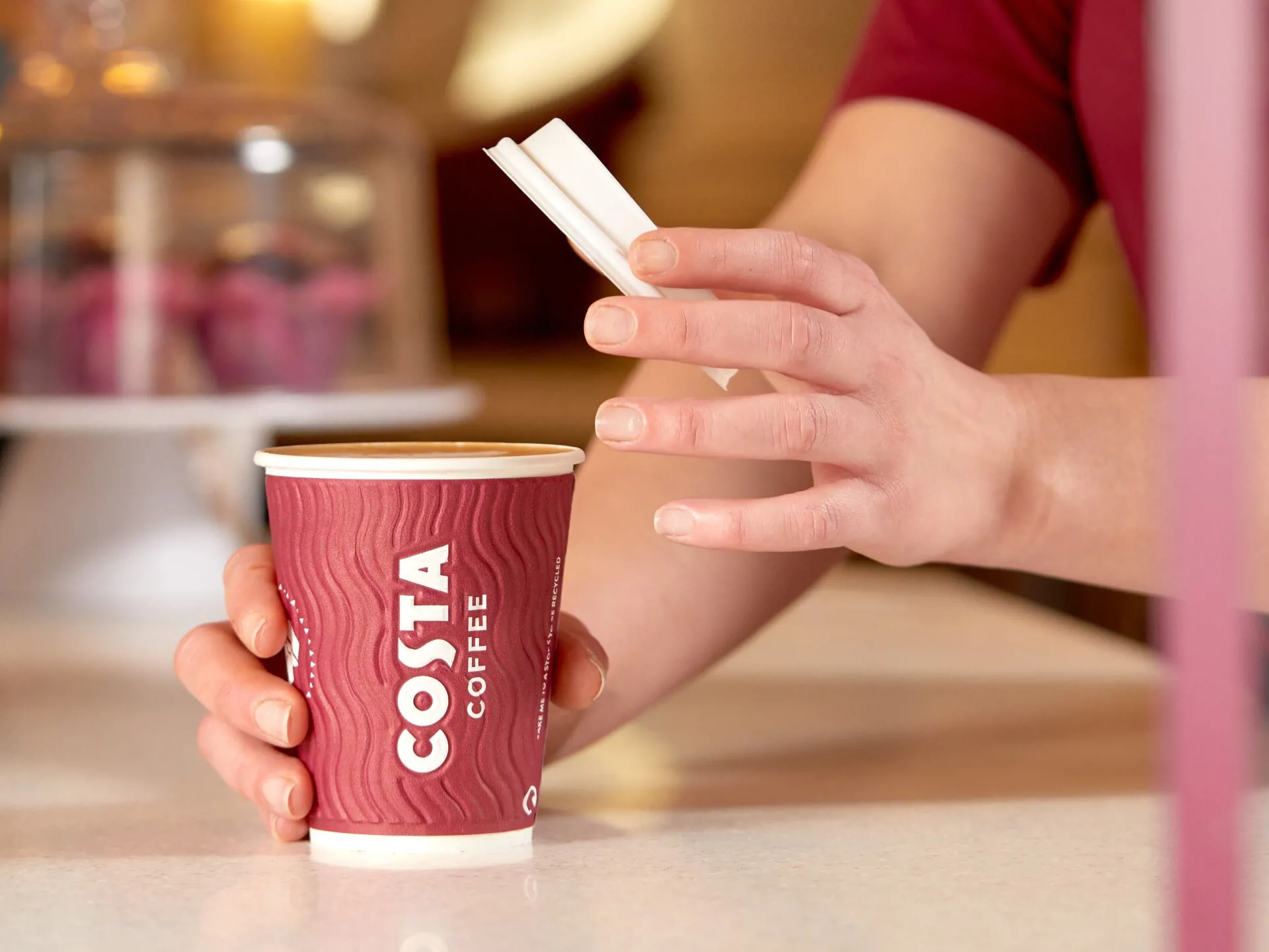 Disposable coffee cup recycling