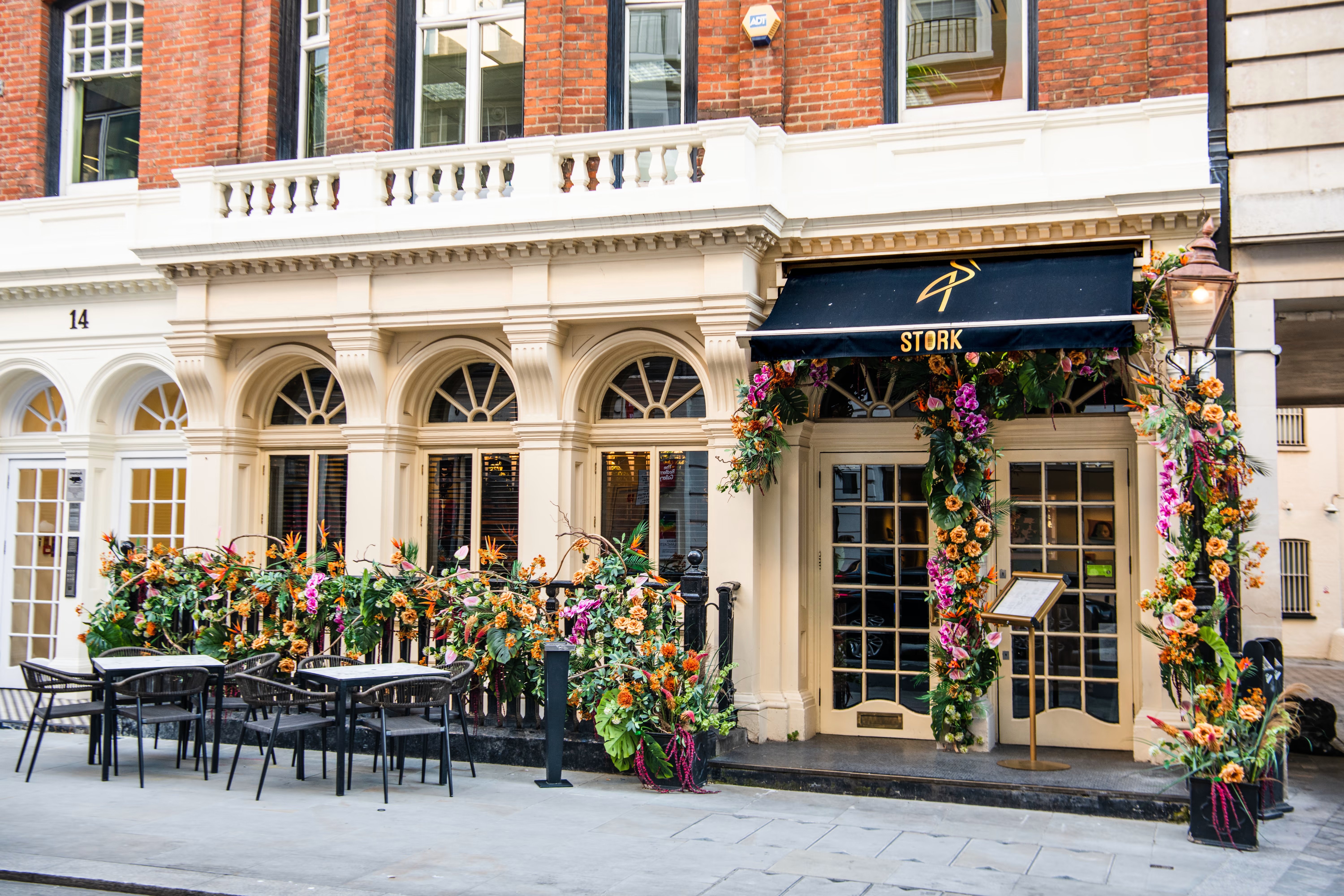 stork restaurant mayfair exterior