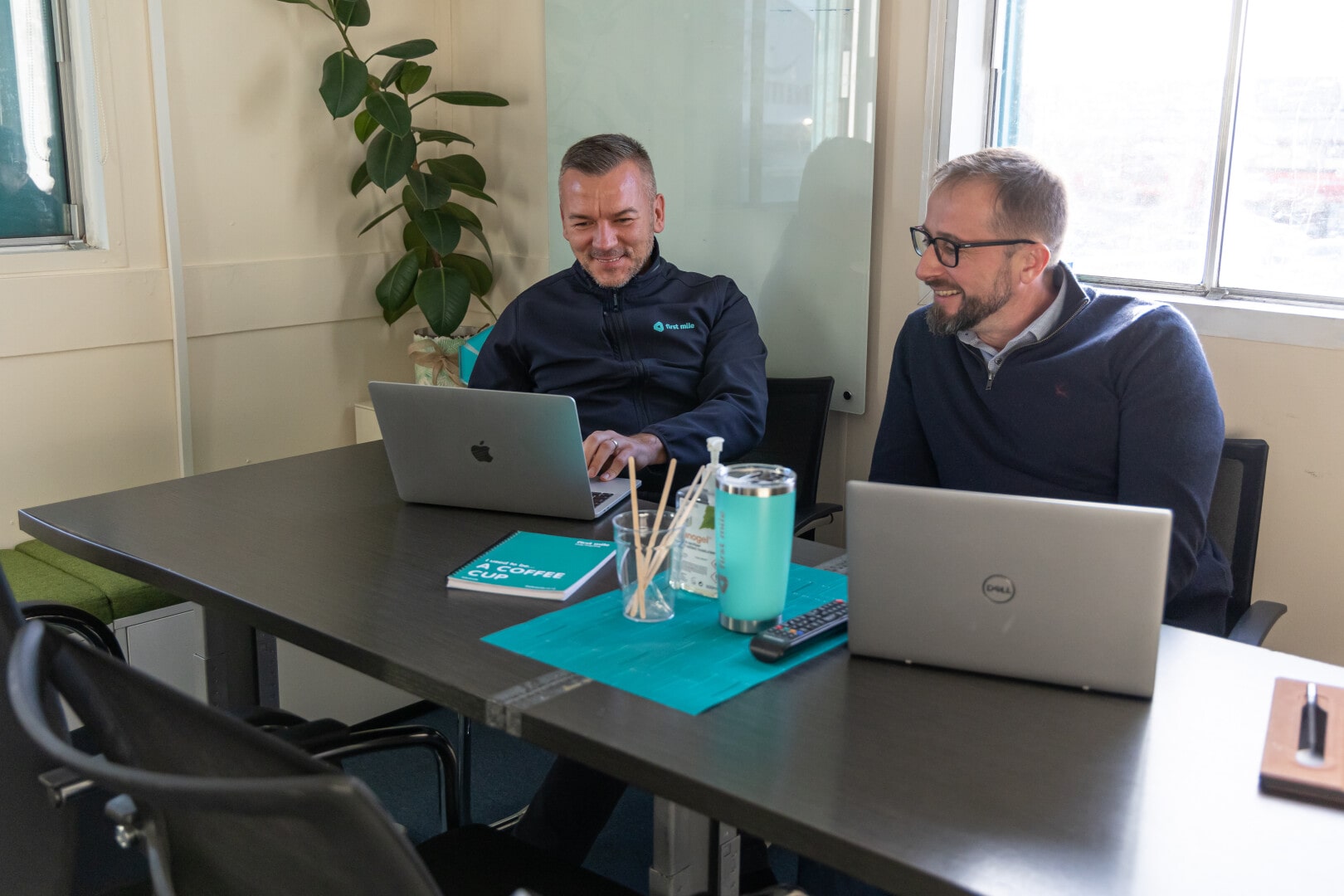 First Mile operations team working together on a project